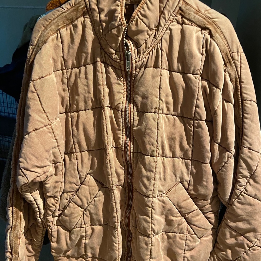 Free people dolman quilted knit jacket